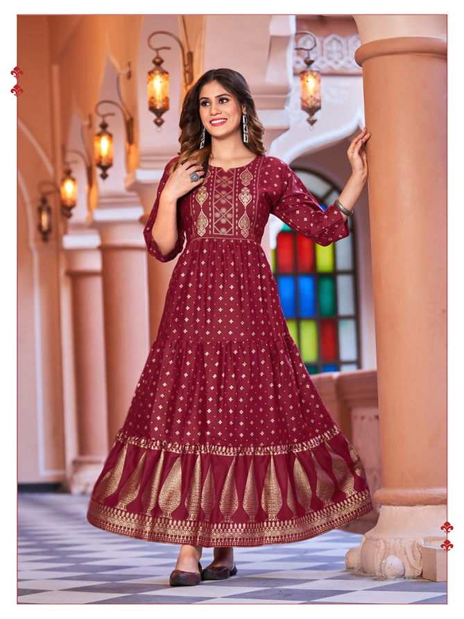 Banwery Sukumari Printed Festive Wear Wholesale  Anarkali Kurtis Catalog